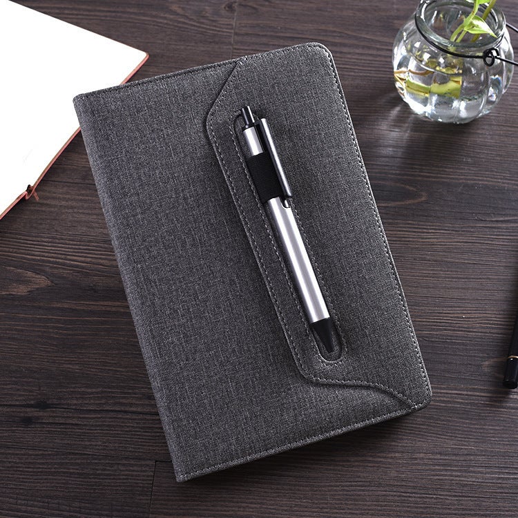 A5 Notebook Cloth Imitation Leather Business Notebook Notebook Creative Retro Diary Printed Logo Gift Box Set - Image 1