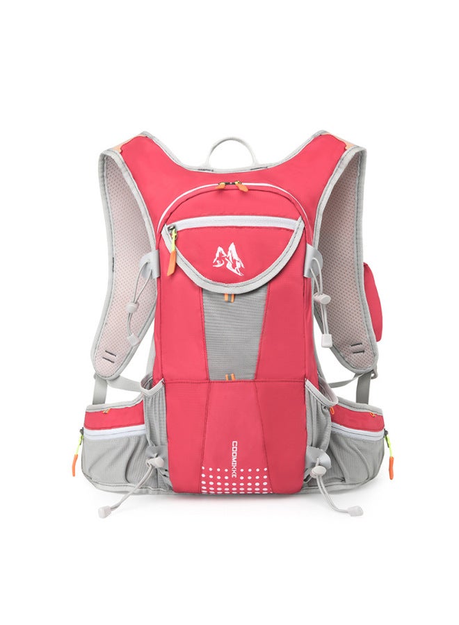 Generic Outdoor Cycling Bag Bicycle Bag Lightweight Breathable Backpack Water Bottle Bag Men's And Women's Hiking Cross-country Running Bag-Color:Red-Capacity:Below 20l - Image 1