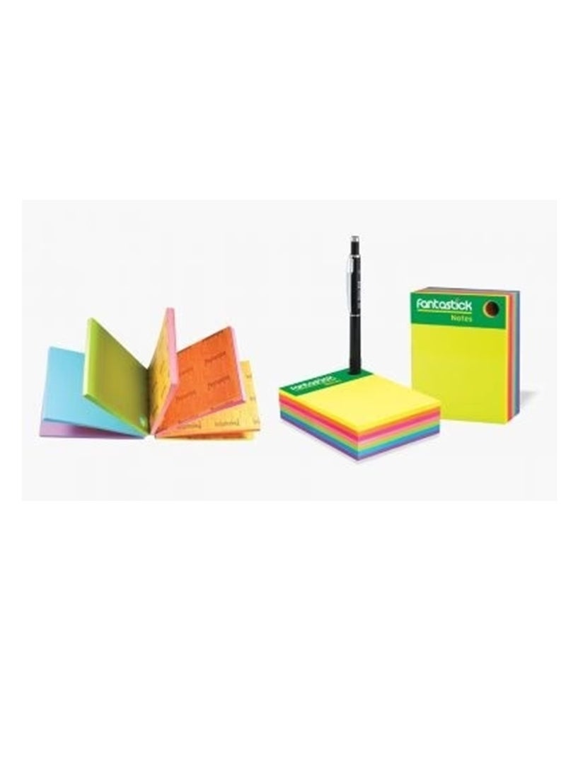 Fantastick 280 قطعة ملاحظات لاصقة بحجم 3x4 بوصة متعددة الألوان مع ثقب لحامل القلم - Image 2