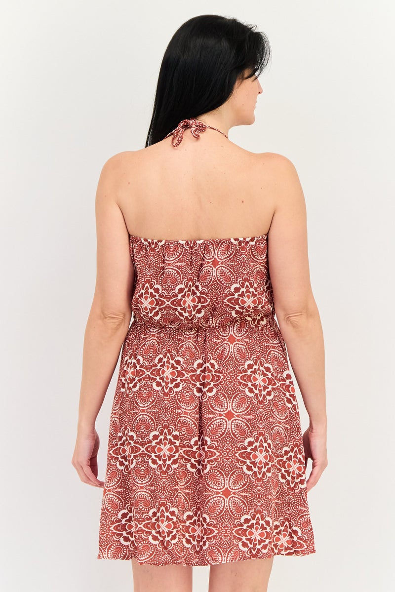 Reserved Women Floral Print Mini Dress, Multicolor - Image 3