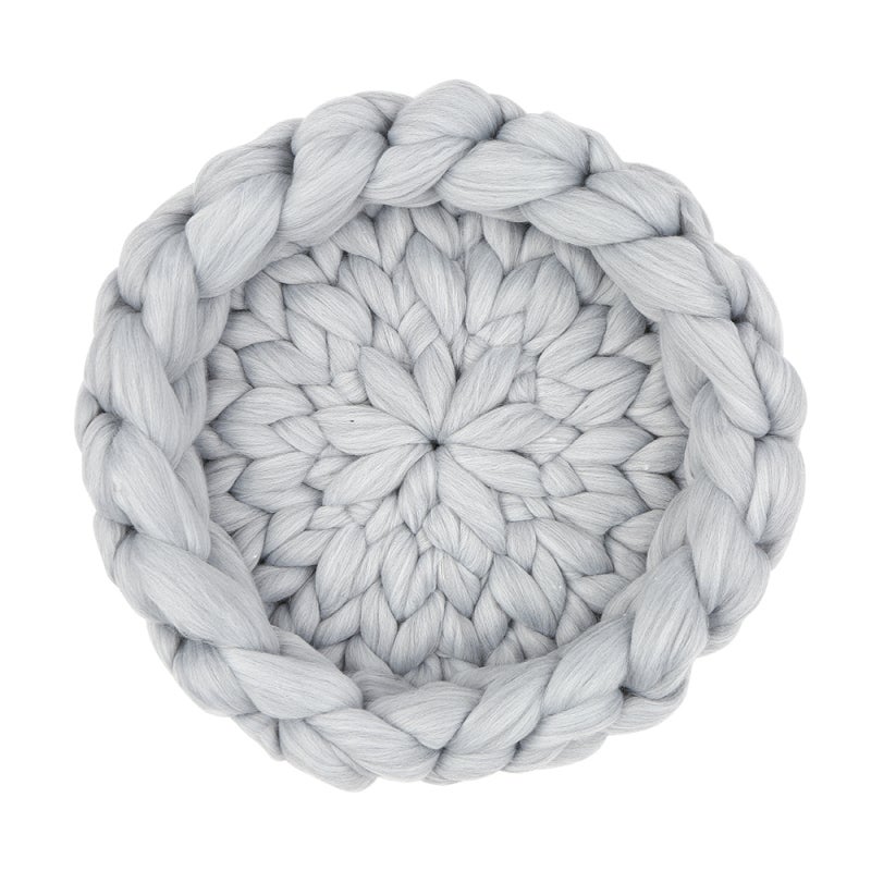 Newborn Blanket 15.7 Inches Diameter Hand Woven - Soft Touch Fine Texture Baby Milestone Photo Prop for Newborns Home Decoration - Image 3