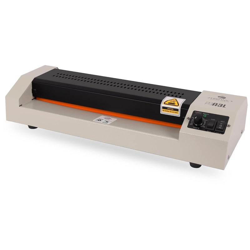 ZEBRONICS A3L Thermal Laminator with Anti-Jam System, Hot/Cold Control Switch with LED Indicators, Compatible Size Upto A3 for Business and Home use - Image 1
