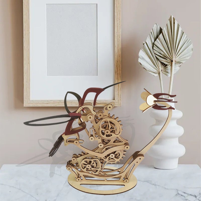 Mechanical Hummingbird Graffiti Design - Pigment Included Art Figurine for Home Decor & Craft Enthusiasts - Image 1