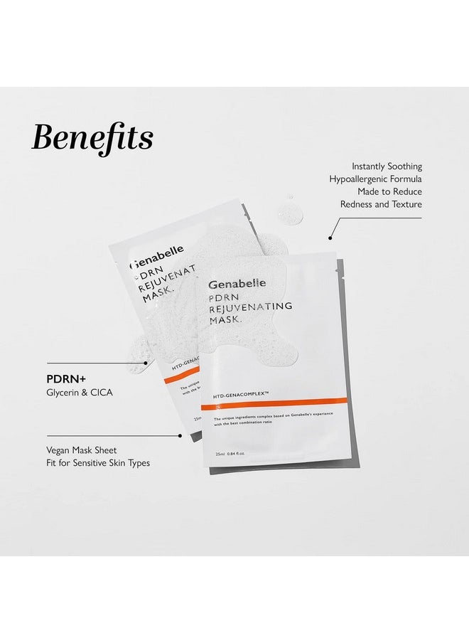 Genabelle - Pdrn Rejuvenating Mask Sheet Lightweight Glass Skin & Toning Mask Sheet Wth Pdrn Niacinamide Hyaluronic Acid To Deeply Hydrate Cool And Visibly Plump The Skin 0.84 Fl Oz* 5Ea - Image 1