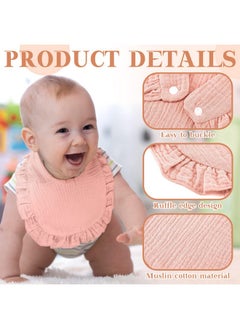 Geyoga 12 Pcs Baby Muslin Bibs Unisex Drool Teething Bibs Adjustable Drool Bibs Feeding Cloth Baby Bibs For Baby Infants(Sweet Color)  - Image 5