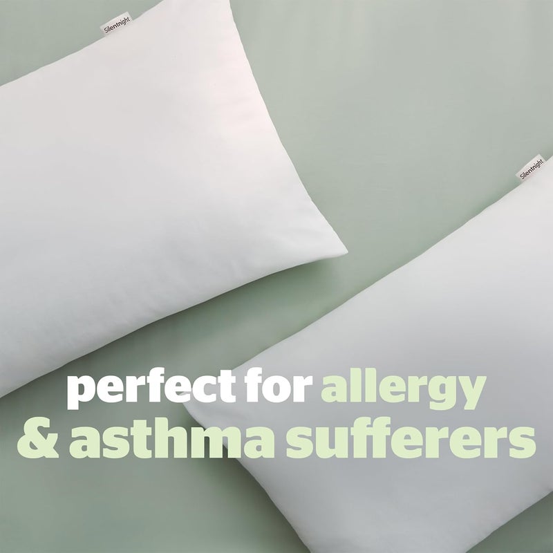 Silentnight Anti-Allergy Pillows 2 Pack – Soft Medium Support Anti Bacterial, Bed Hotel Pillows for Back, Stomach and Side Sleepers, White - Image 5