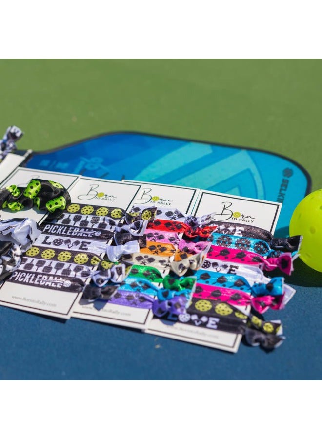Sportybella Pickleball Hair Accessories - No Crease Elastics Set, Ponytail Holders and Gifts for Players, Women, Teens, Girls - Image 2