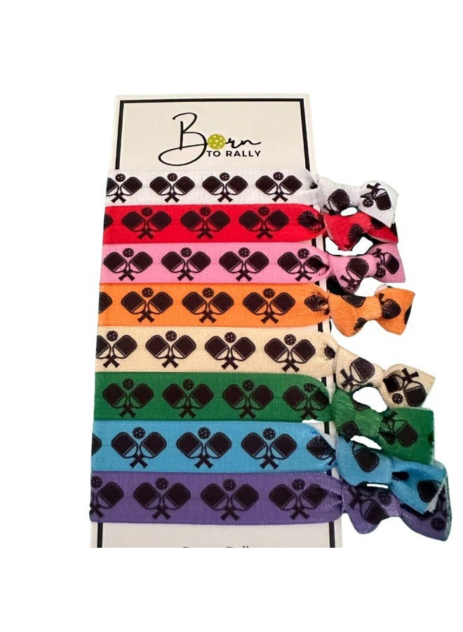 Sportybella Pickleball Hair Accessories - No Crease Elastics Set, Ponytail Holders and Gifts for Players, Women, Teens, Girls - Image 1