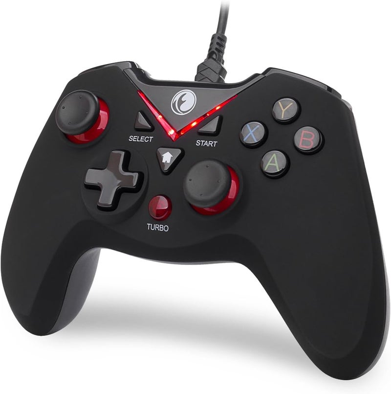 IFYOO V-one Wired USB Gaming Controller Gamepad Joystick for PC (Windows XP/7/8/10/11) & Steam & Android & PS3 - Red - Image 1
