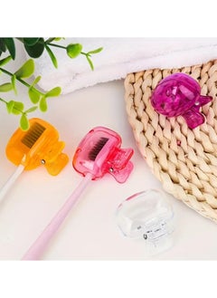 VIUAUAX 3pcToothbrush Storage Clip Travel Essential Toothbrush Protective Cap Portable Plastic Toothbrush Box, Portable Toothbrush Holder with Cap, Formaldehyde-Free, Snap-On Protective Travel Case for Oral Health, Essential Toothbrush Storage Clip for Home and Travel Use  - Image 3