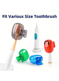 VIUAUAX 3pcToothbrush Storage Clip Travel Essential Toothbrush Protective Cap Portable Plastic Toothbrush Box, Portable Toothbrush Holder with Cap, Formaldehyde-Free, Snap-On Protective Travel Case for Oral Health, Essential Toothbrush Storage Clip for Home and Travel Use  - Image 5