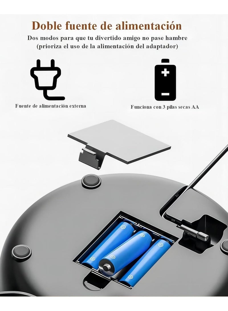 وحدة تغذية ذكية أوتوماتيكية للحيوانات الأليفة بسعة 4 لتر مع خاصية التحكم عبر WiFi والتطبيق، تغذية عن بعد، وتوزيع محدد زمنيًا وكميًا للقطط والكلاب - Image 2