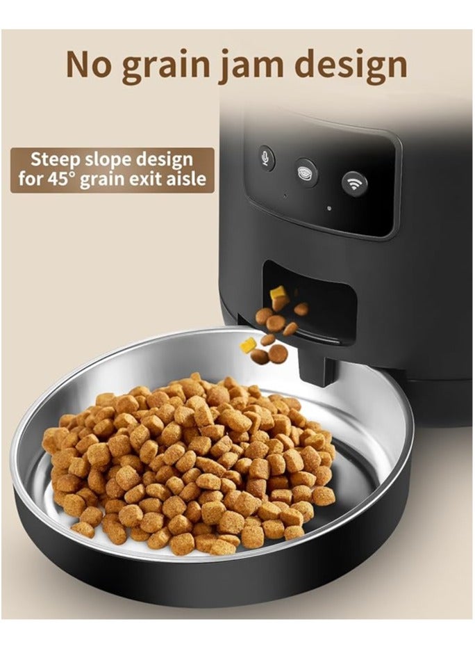 وحدة تغذية ذكية أوتوماتيكية للحيوانات الأليفة بسعة 4 لتر مع خاصية التحكم عبر WiFi والتطبيق، تغذية عن بعد، وتوزيع محدد زمنيًا وكميًا للقطط والكلاب - Image 5