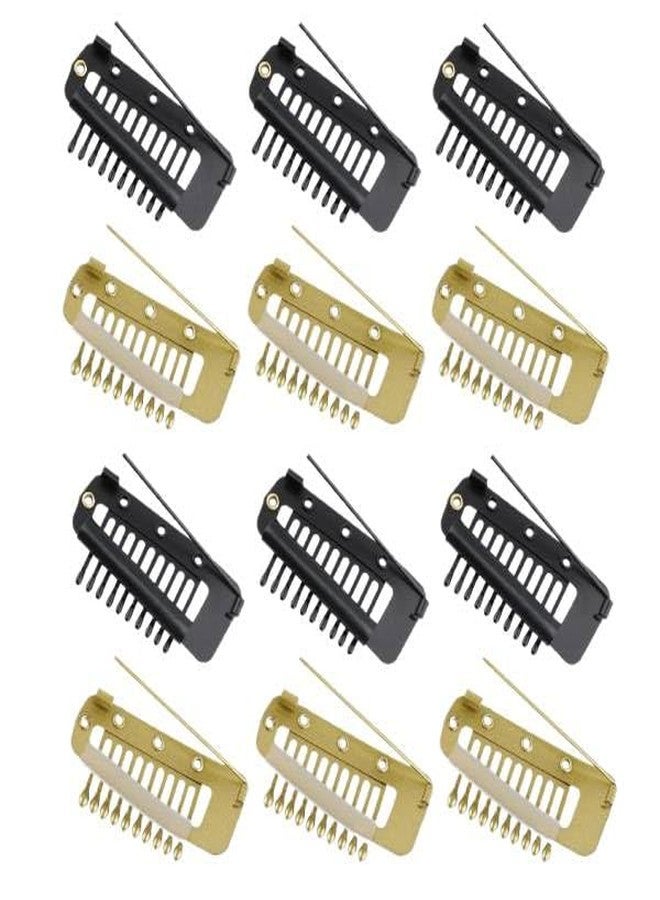 MAYCREATE® 12pcs Dupatta Clips for Brides, Chunni Clips Dupatta Clip for Hair, Stainless Steel Strong Grip Dupatta Pins for Veil for Bride, Headscarf or Hair Extensions Clips with Safety Pins - Image 1