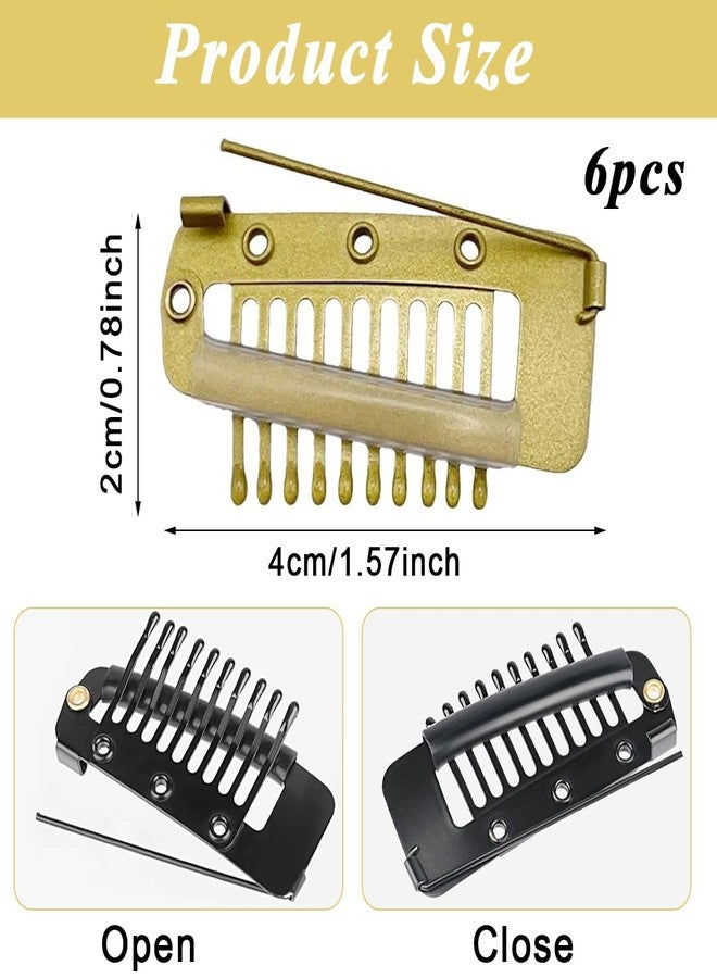 MAYCREATE® 12pcs Dupatta Clips for Brides, Chunni Clips Dupatta Clip for Hair, Stainless Steel Strong Grip Dupatta Pins for Veil for Bride, Headscarf or Hair Extensions Clips with Safety Pins - Image 3