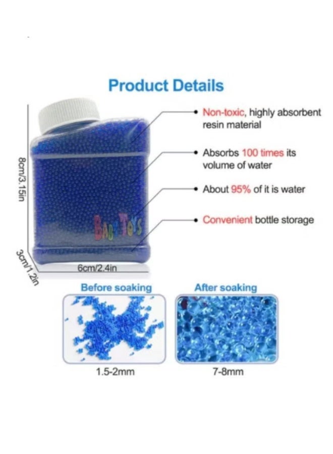 50,000 pieces of clear blue hydrogel water beads - 7-8mm non-toxic hydrogel beads for plants, flowers, vases, and decor - water-absorbing beads to retain moisture - long-lasting vase fillers - Image 4
