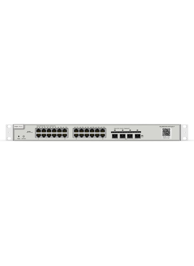 Ruijie REYEE RG-NBS3200-24GT4XS-P, 24-Port Gigabit Layer 2+ Cloud Managed PoE Switch, 4 * 10G Uplink  - Image 1