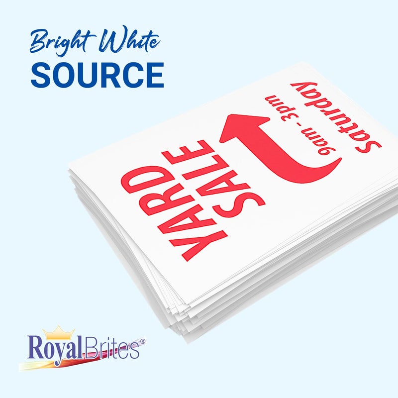 Royal Brites White Heavyweight Poster Board, 2-Sided 22x28 for School Projects, Arts & Crafts, Water & Fade Resistant Posterboard for Signs & Presentations, 24 Count - Image 5