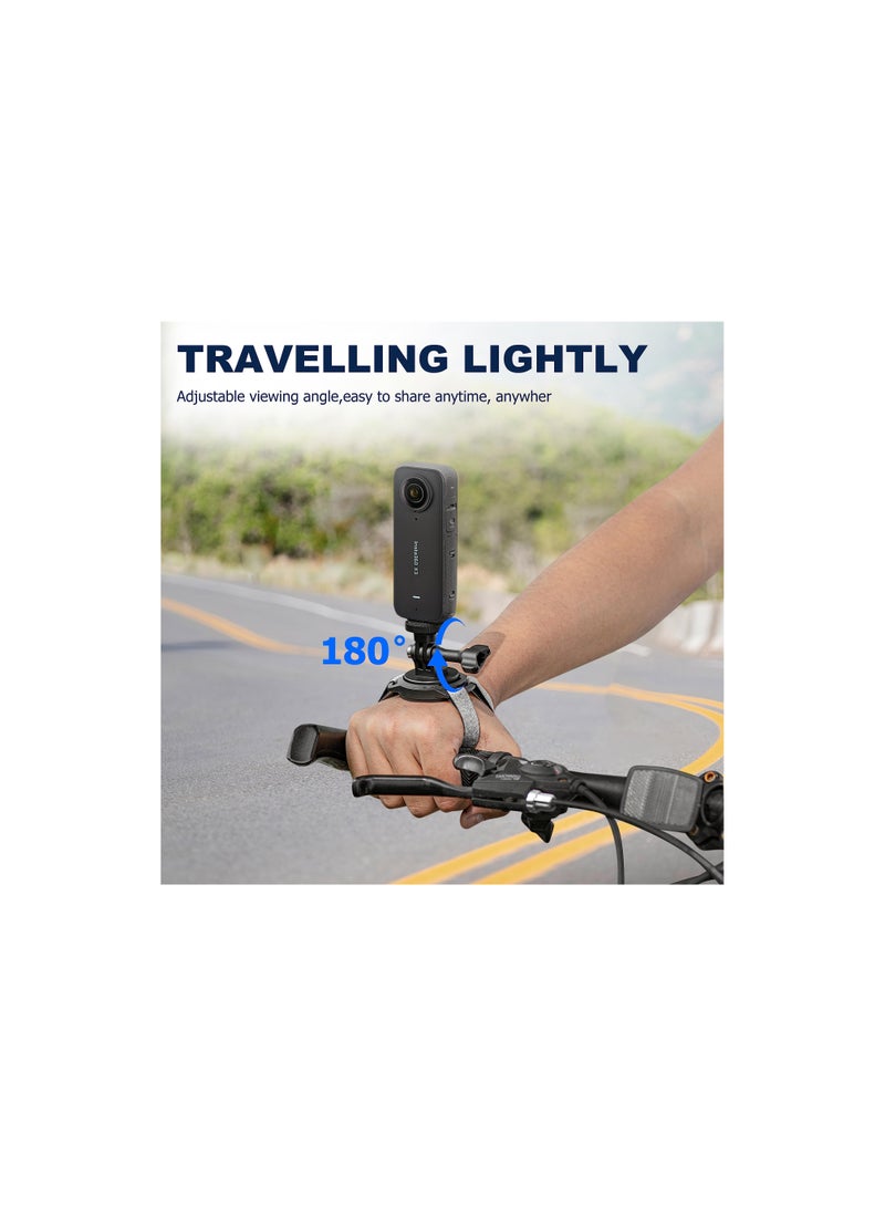 SYOSI OSMO Action 3 Hand Wrist Strap Holder, Mount for DJI OSMO Action Camera, Hand Wrist Band VLOG/POV Accessories Compatible for Insta360 X3/One R/RS for GoPro Hero Series, Magnetic Connecting(1 Pack) - Image 2