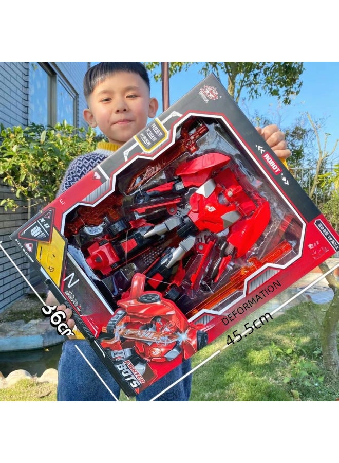 Deformation Toy Robot Car King Kong Wasp Optimus Warrior Hand Robot Boy Model Toy-Color:H32 Dinosaur Mecha 3 Pack 】 - Image 2