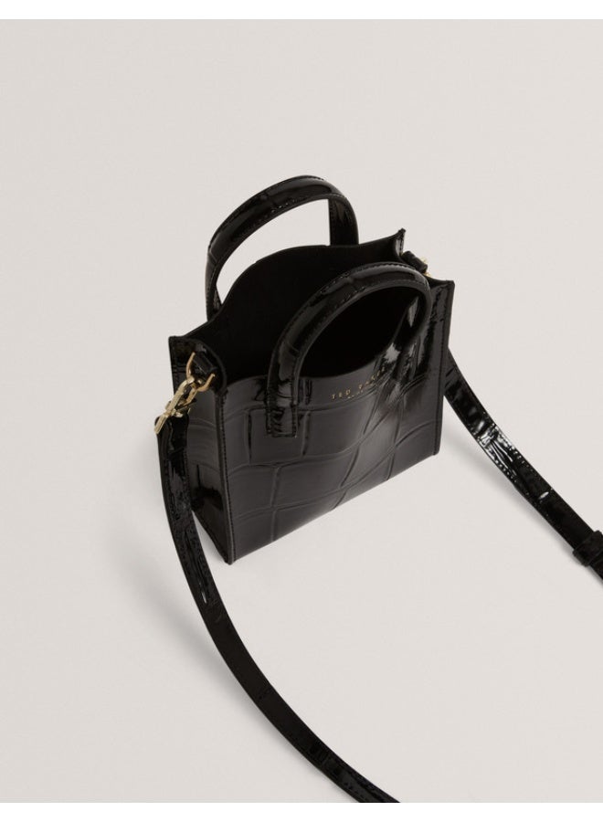 Ted Baker Croc Effect Mini Icon Bag - Image 5