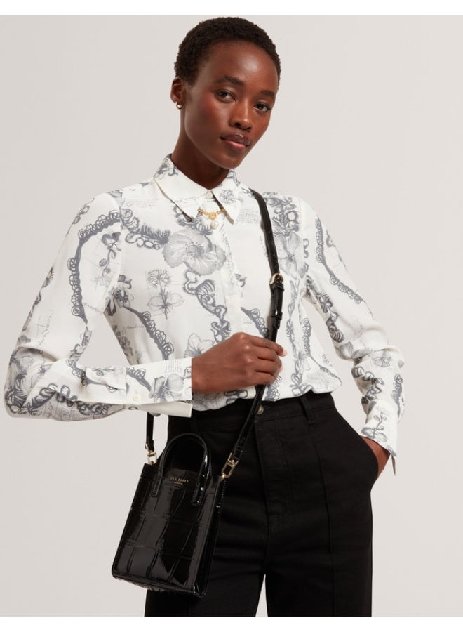 Ted Baker Croc Effect Mini Icon Bag - Image 2