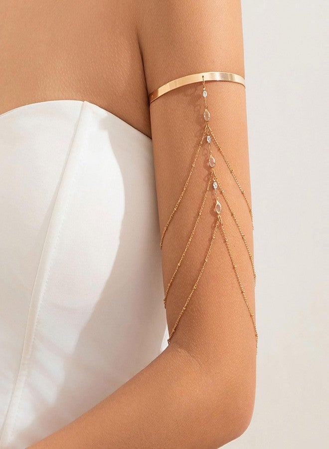 Frodete Arm Cuff Gold Arm Cuff Jewelry Upper Arm Cuff Halloween Costumes for Women Men - Image 2