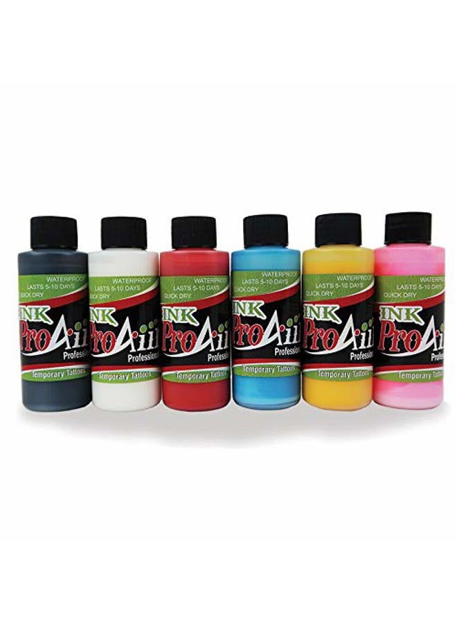 ShowOffs Body Art ProAiir Temporary Tattoo Ink Starter Pack - Alcohol Based, 30ml Bottle - Image 1