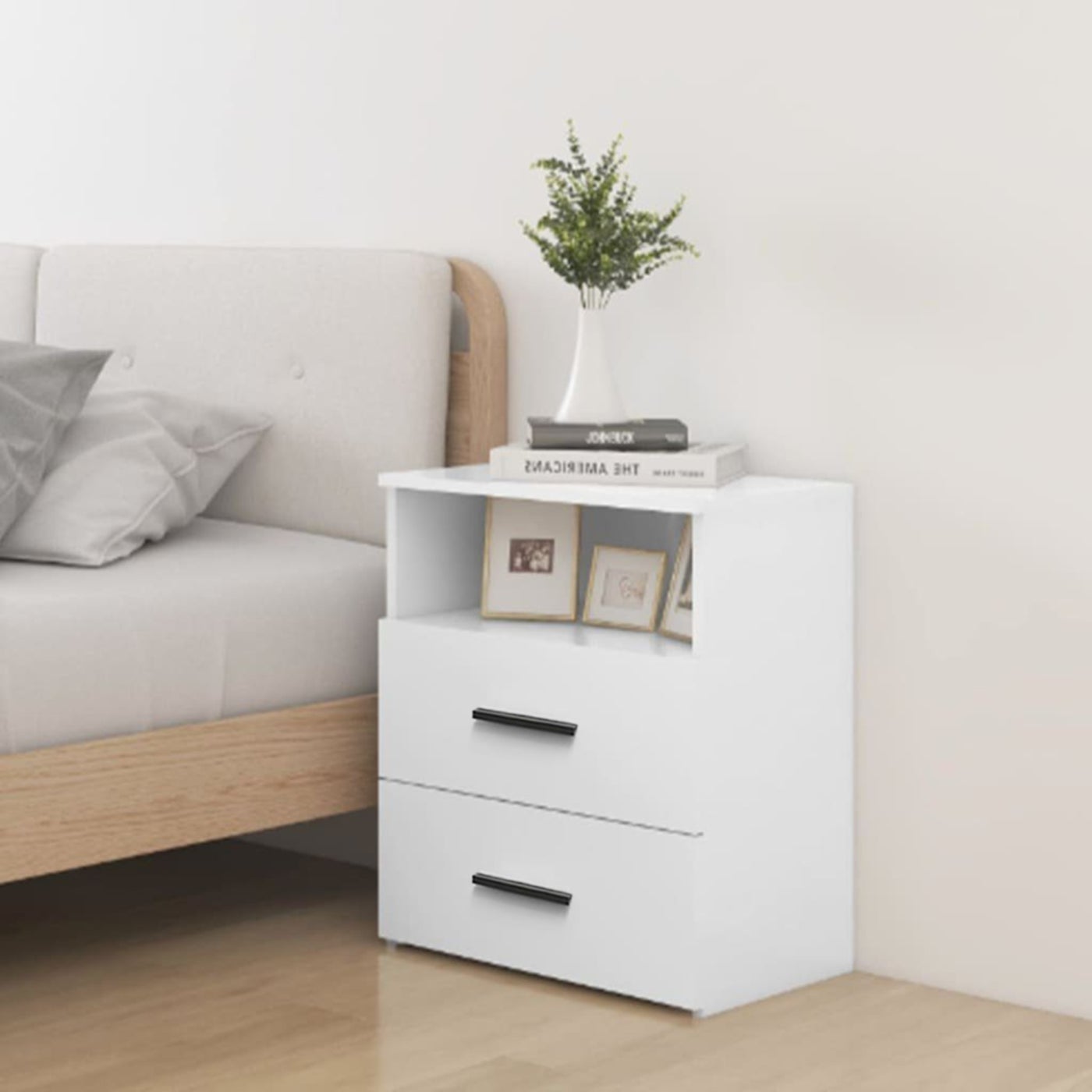 Modern MDF nightstand - Height 50 cm - Width 40 cm - Depth 32 cm, from Furniture Store.