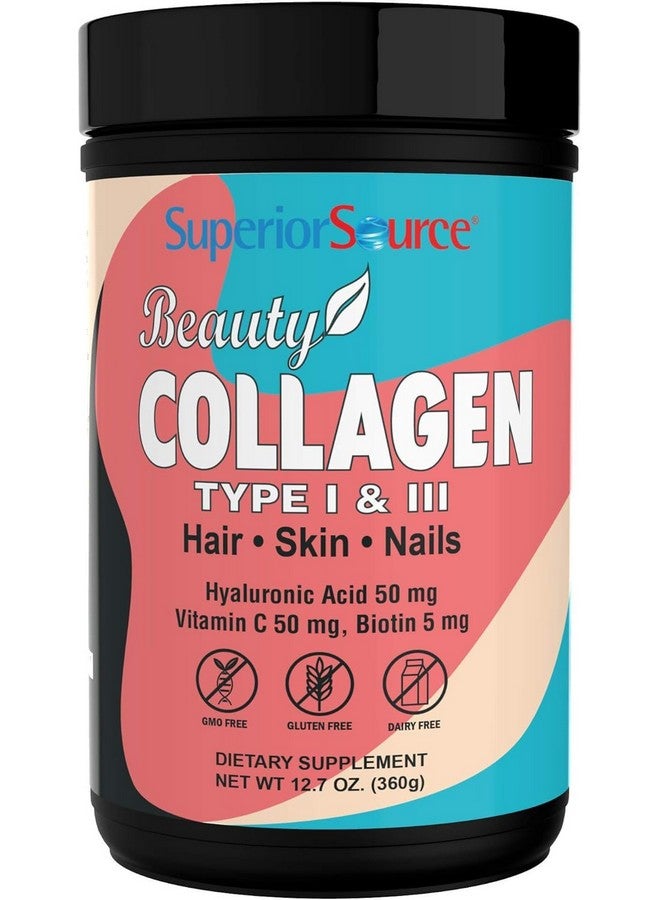 Superior Source Superior Source Beauty Collagen - Collagen Powder from Grass-Fed Cows - Supports Healthy Hair, Nails & Skin - Features Biotin, Vitamin C & Hyaluronic Acid - 12.7 oz  - Image 1