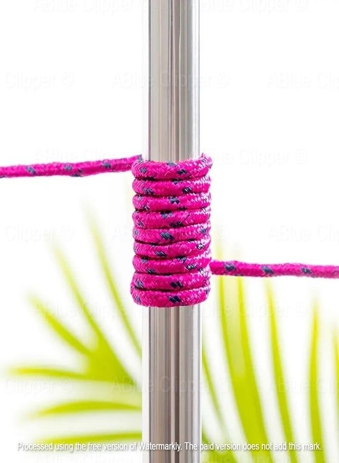ABlue Clipper Portable Fabric Braided Clothes Drying Rope | Nylon Laundry Line Rope | Cloth Drying Wire Synthetic Rope | Clothes Drying Line | Kapde Sukhane ki Rassi | Strong & Durable (10 M Pack of 2) - Image 5