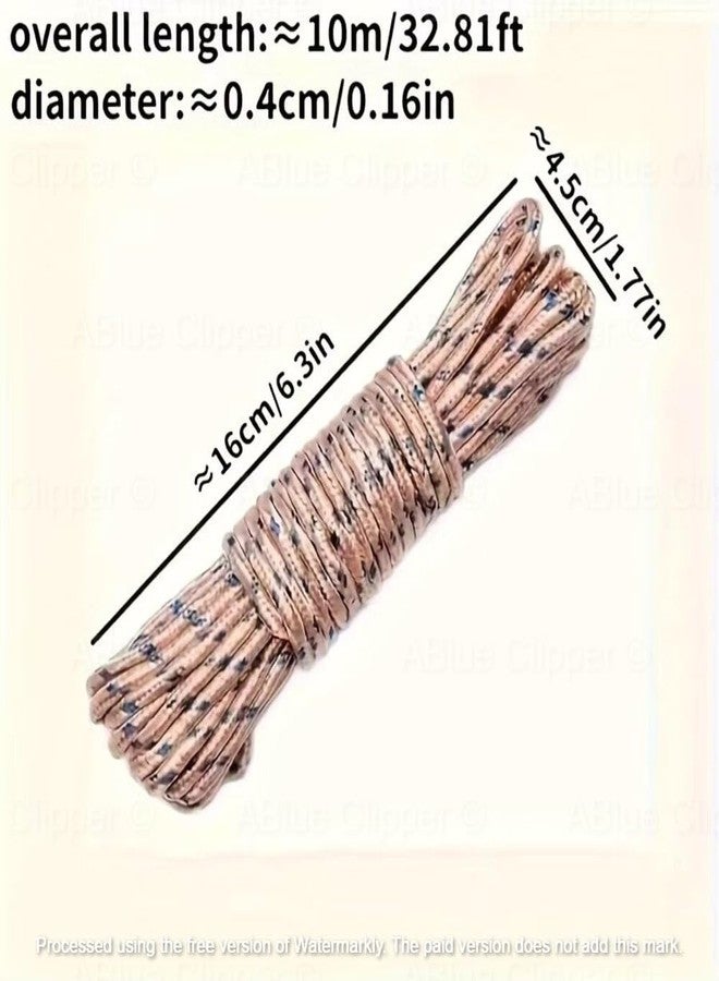 ABlue Clipper Portable Fabric Braided Clothes Drying Rope | Nylon Laundry Line Rope | Cloth Drying Wire Synthetic Rope | Clothes Drying Line | Kapde Sukhane ki Rassi | Strong & Durable (10 M Pack of 2) - Image 3