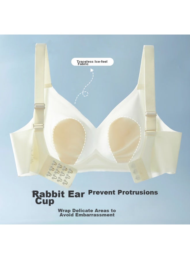 MIIOW Maoren [minimizing Large Breasts] Women's Seamless Bra, Push-up, Rabbit Ear Cups, Lift, Side Support, Wireless Brassiere - Image 5
