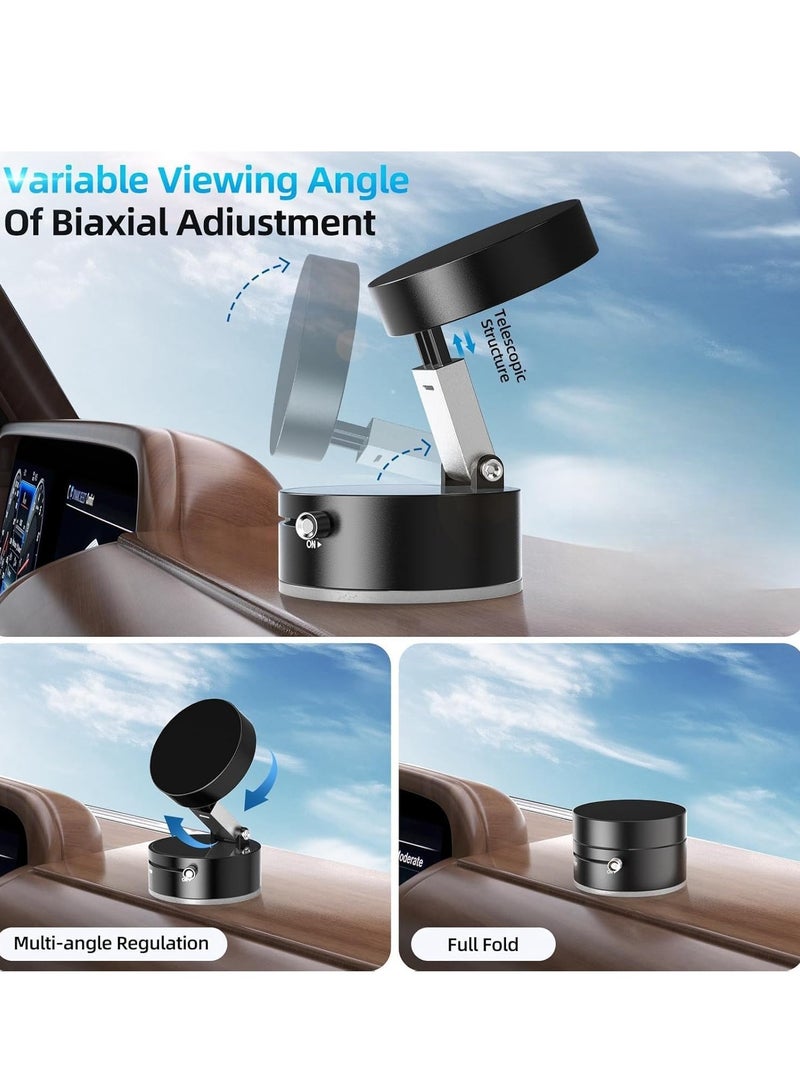 YJS Foldable Vacuum Suction Magnetic Car Phone Holder Holder for all phones Car Mirror Gym - Image 5