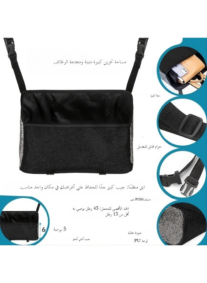 Rhinestones Inlaid Bling Car Seat Back Storage Bag，Easy Installation - Image 5