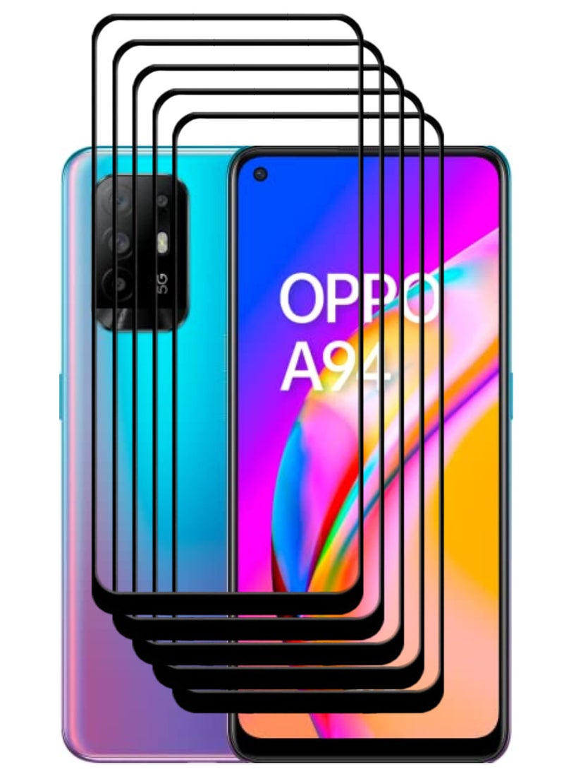 ACLIX 5 Pieces Antistatic ESD Dustproof Premium Quality High Definition Tempered Glass Screen Protector Designed For Oppo A94 5G - Image 1