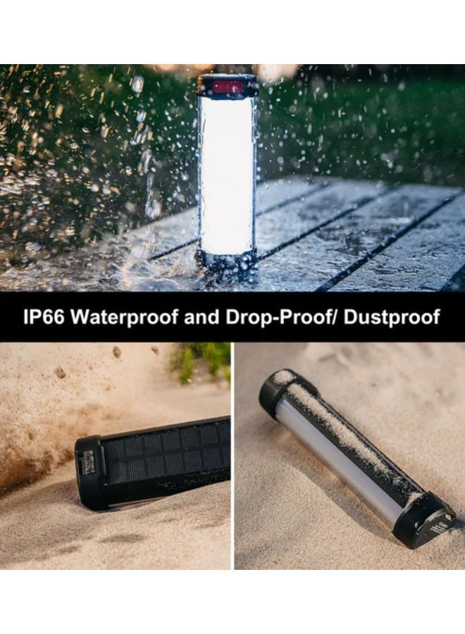 كروني مصباح تخييم يعمل بالطاقة الشمسية كروني Es-L01 - ضوء خارجي محمول بقوة 16 واط مع بطارية 3000 مللي أمبير/ساعة، وشحن 5 فولت بالطاقة الشمسية/يو إس بي للاستخدام في حالات الطوارئ والمشي لمسافات طويلة والمستودعات - Image 4