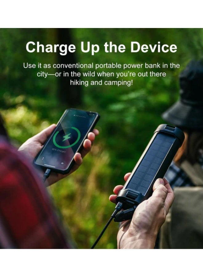 كروني مصباح تخييم يعمل بالطاقة الشمسية كروني Es-L01 - ضوء خارجي محمول بقوة 16 واط مع بطارية 3000 مللي أمبير/ساعة، وشحن 5 فولت بالطاقة الشمسية/يو إس بي للاستخدام في حالات الطوارئ والمشي لمسافات طويلة والمستودعات - Image 5