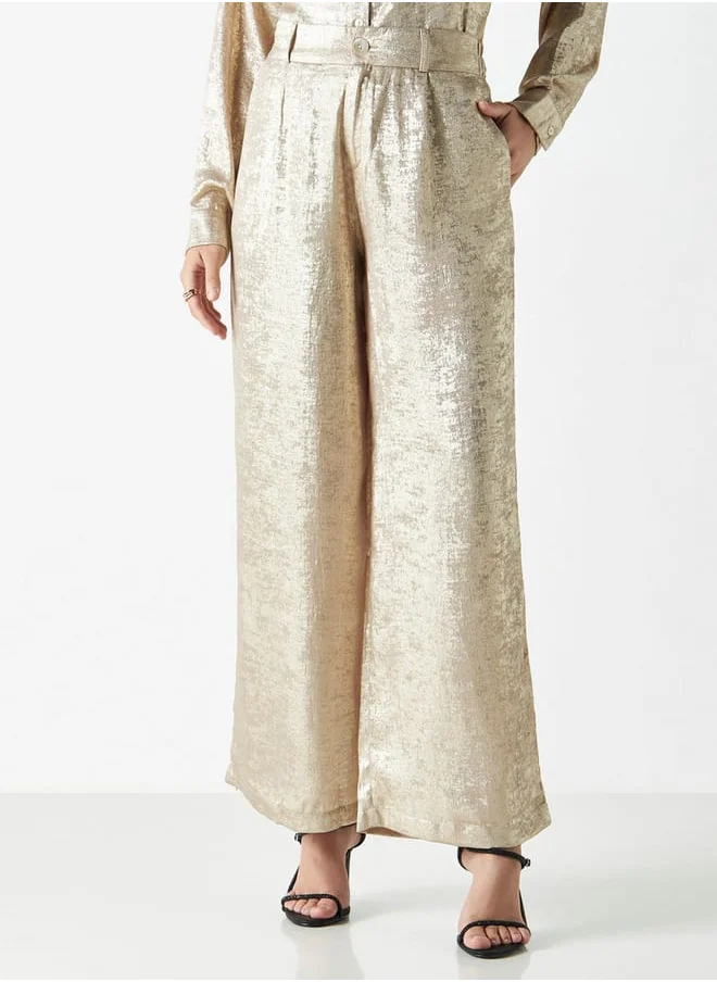 2Xtremz 2Xtremz Textured Wide Leg Pants with Pockets