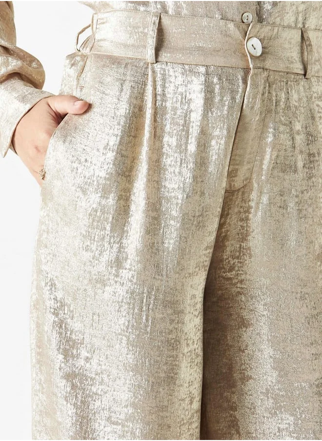 2Xtremz 2Xtremz Textured Wide Leg Pants with Pockets
