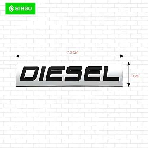 SIAGO SIA219 Premium Diesel Metal Car Sticker - Durable & Stylish Auto Emblem for Vehicles - Customizable Designs - Easy Installation - Weather-Resistant & Long-Lasting - Image 2