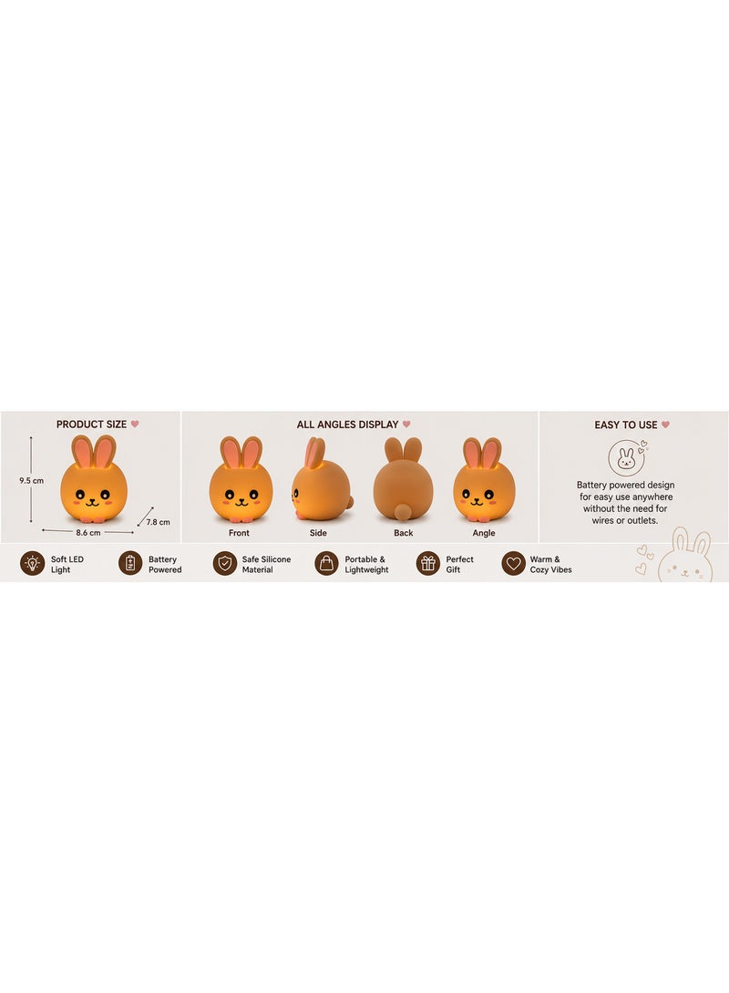 Cute Bunny Night Light – Soft LED Mood Lamp for Bedroom, Nursery, Desk & Home Decor - Image 2