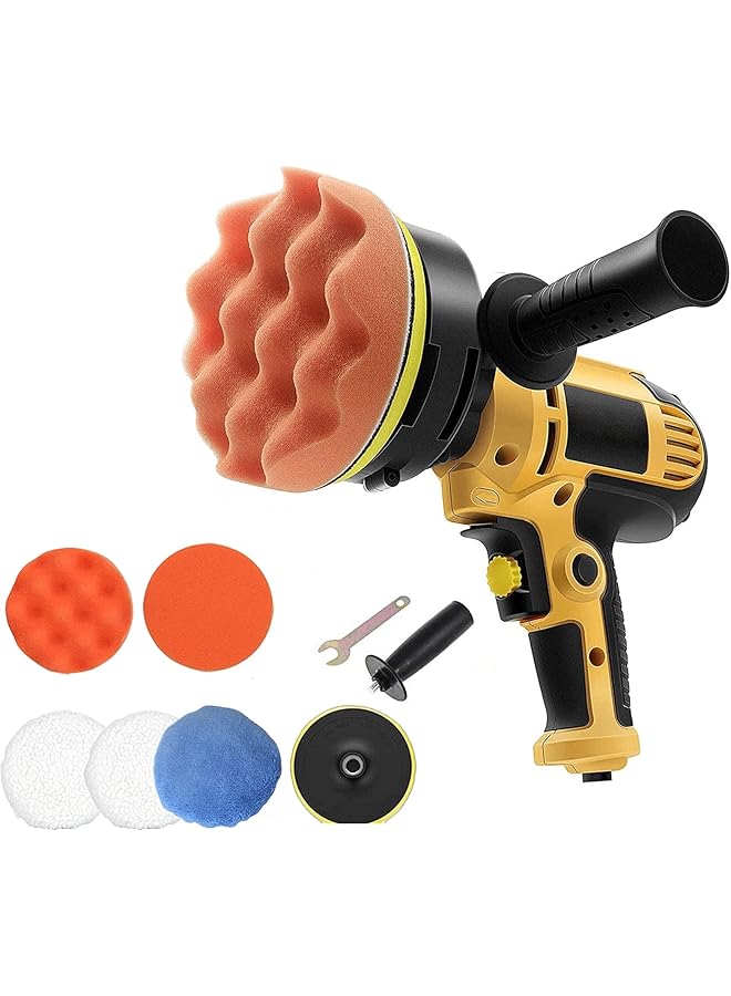 WEMART Polishing Machine Kit 700W Buffer Polisher With Detachable Polishing Pad Home Diy Waxing Polishing Sponge Pads Kit For Car Sanding Polishing Waxing Sealing Glaze 600 3713Rpm - Image 1
