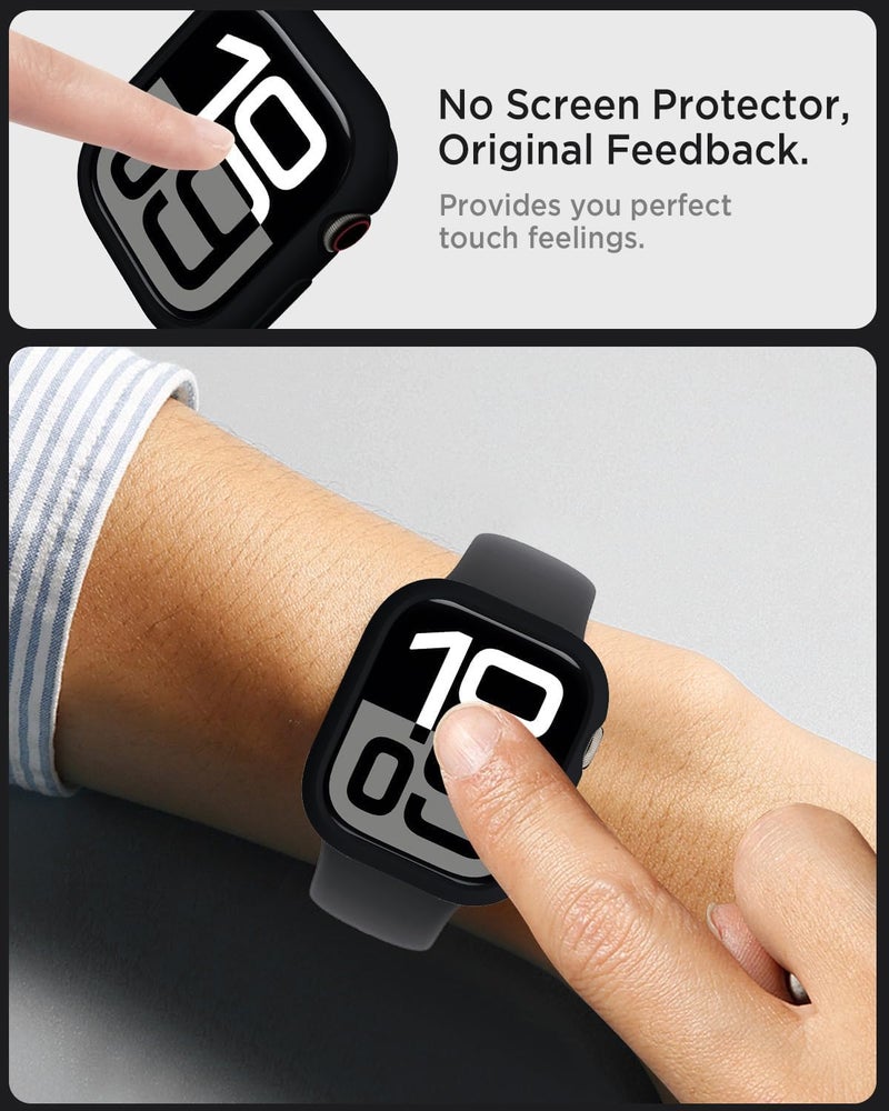 OJOS Soft TPU Case Compatible for Apple Watch Series 10 42mm Case, Lightweight and Slim Cover All-Around Protective for iWatch 42mm, Black - Image 4