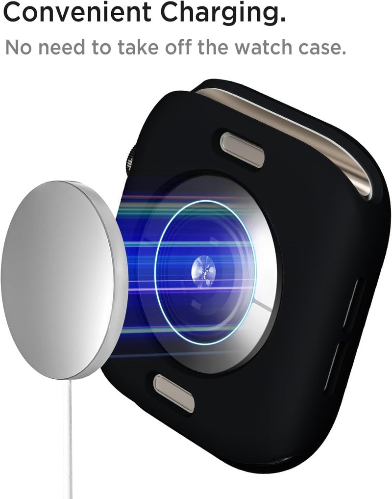 OJOS Soft TPU Case Compatible for Apple Watch Series 10 42mm Case, Lightweight and Slim Cover All-Around Protective for iWatch 42mm, Black - Image 5