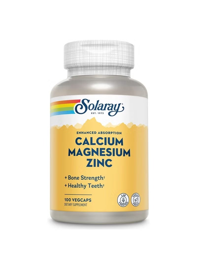 SOLARAY Calcium Magnesium Zinc 100 VegCaps