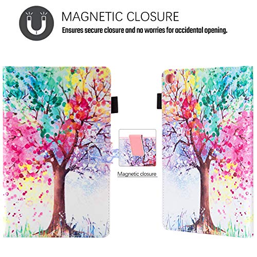 Dteck Cover for Samsung Galaxy Tab A 10.1 2019 SM-T510, Dteck Slim Fit Multi-Angle Folio Leather Stand Smart Shell Protective Case for Samsung Galaxy Tab A 10.1 Tablet 2019, Colorful Tree - Image 3