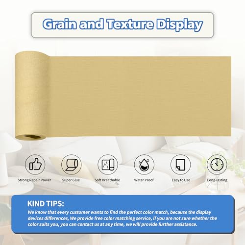 KING MOUNTAIN Canvas Repair Tape,Outdoor Gear Patch, 4×63 Inches,Waterproof,Self-Adhesive for Repairing Boat Covers,Sun Shades,Sofas,Tents,Lounge Chairs,Awnings (Beige-1) - Image 2