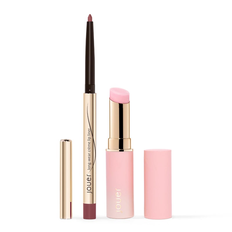 Jouer La Vie En Rose Lip Kit, Lip Liner and Adjusting pH Lip Balm, Changing Tinted Lip Balm and Liner, Hydrating Color Changing Lip Kit, Vegan & Cruelty Free - Image 2