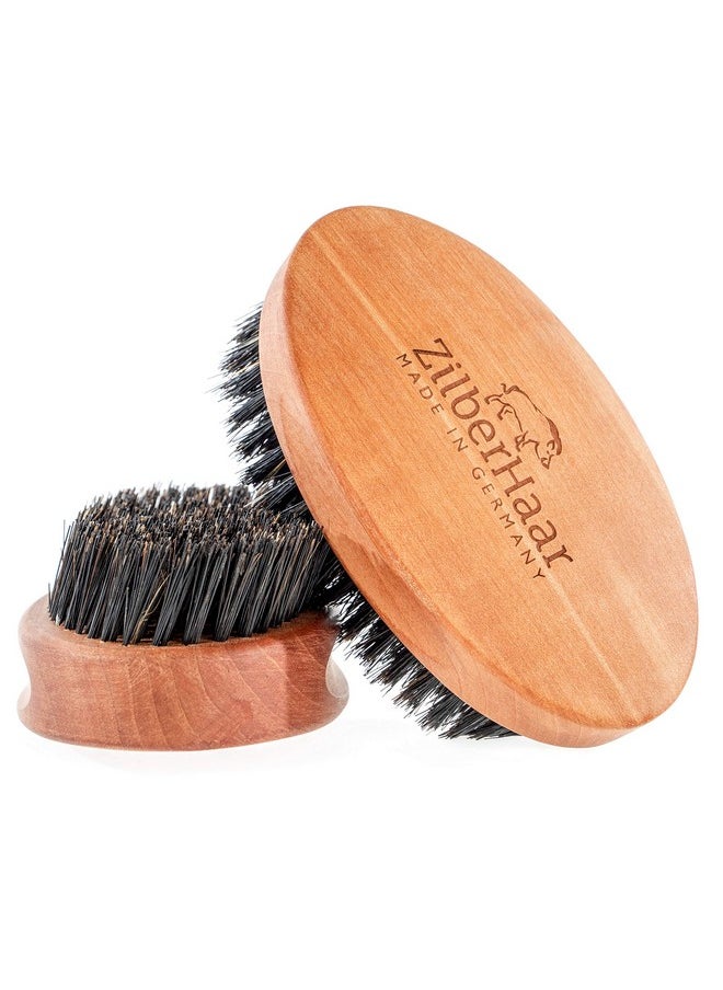 ZilberHaar - Men'S Hair Brush Stiff Slanted Bristles For Dual Strength Hair And Beard Brush Natural Boar Bristles And Pearwood Military Style Mens Boar Hair Brush - Image 1